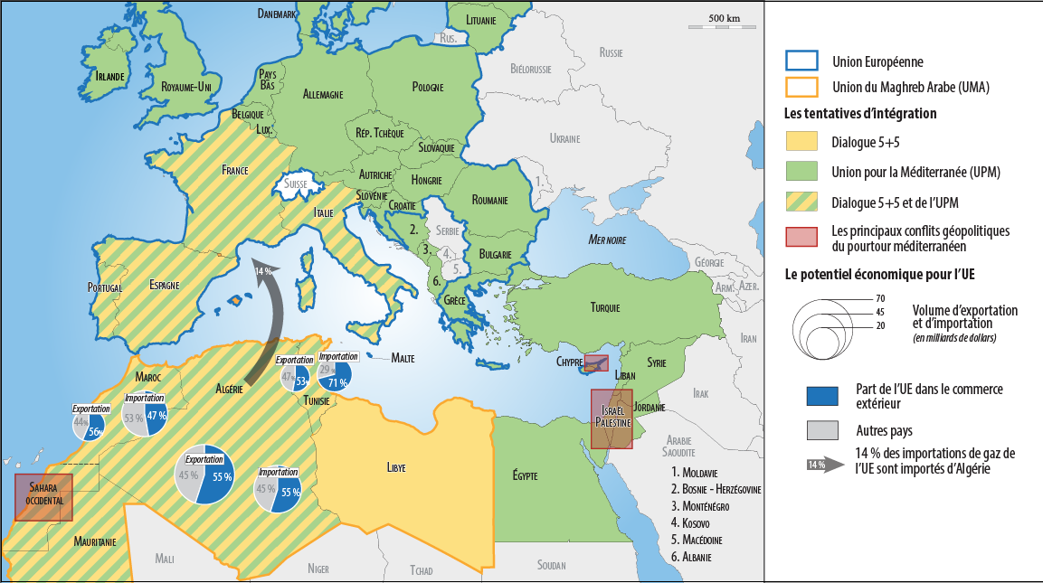 carte du maghreb