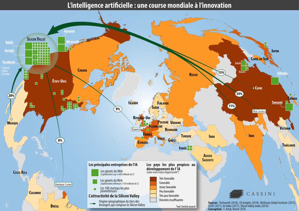 Carte. geopolitique intelligence artificielle